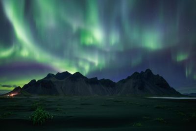 Fotoreise Islands Süden im Herbst - Polarlichter über Vestrahorn